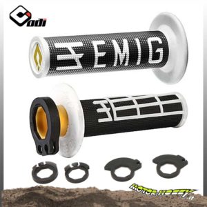 MANOPOLE ODI EMIG MX V2 LOCK-ON GRIP SYSTEM NERO BIANCO