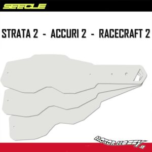 LENTI A STRAPPO TEAR-OFF SEECLE COMPATIBILI MASCHERE 100% STRATA 2 ACCURI 2 RACECRAFT 2