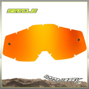 LENTE SEECLE A SPECCHIO COMPATIBILI CON MASCHERE 100% STRATA ACCURI RACECRAFT ARANCIO