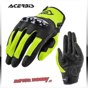GUANTI MOTO ACERBIS RAMSEY MY VENTED CE NERO GIALLO CON PROTEZIONI