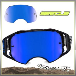 LENTE SEECLE A SPECCHIO COMPATIBILI CON MASCHERE OAKLEY AIRBRAKE COLORE BLU