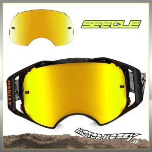 LENTE SEECLE A SPECCHIO COMPATIBILI CON MASCHERE OAKLEY AIRBRAKE COLORE ORO