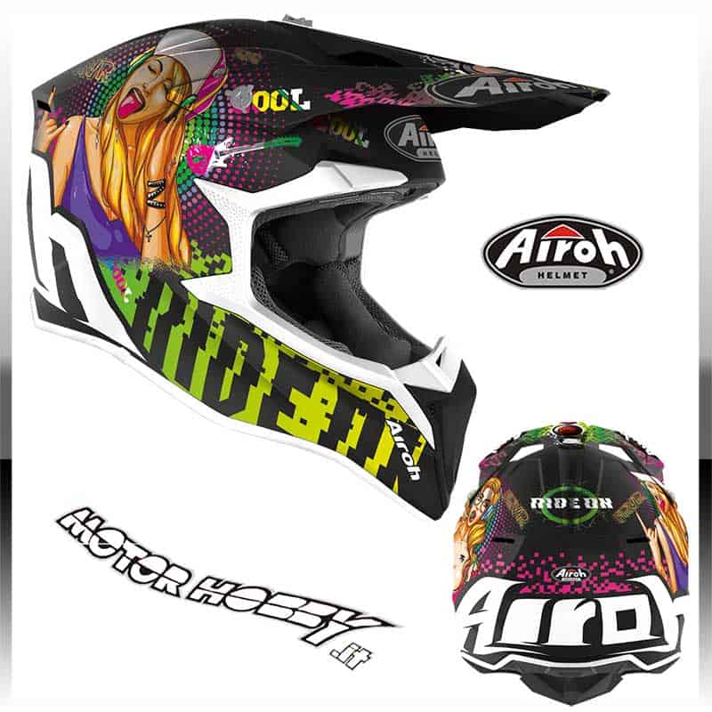 CASCO CROSS ENDURO MOTARD AIROH WRAAP PIN UP MATT – Motorhobby