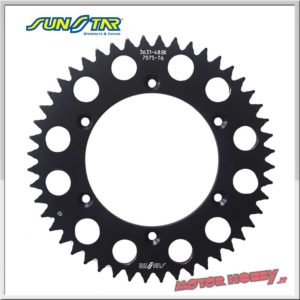 CORONA TRASMISSIONE SUNSTAR ALLUMINIO 5- 3631 7075-T6 BETA RR 2005 - 2012 NERO