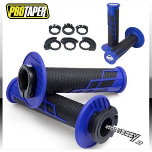 MANOPOLE PROTAPER CLAMP ON GRIPS HALF WAFFLE COLORE BLU NERO