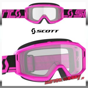 MASCHERA CROSS ENDURO MTB SCOTT PRIMAL NERO ROSA LENTE CHIARA