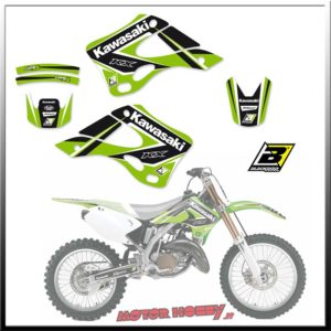 KIT GRAFICHE ADESIVI BLACKBIRD DREAM 4 KAWASAKI KX 125-250 2003-2008  2408N