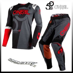 COMPLETO CROSS ENDURO O’NEAL ONEAL FIVE ZERO BLACK RED NEON