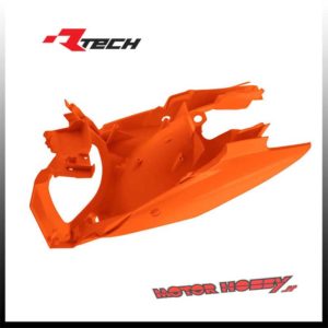 CASSA FILTRO CON PORTANUMERO RTECH KTM SX-SXF 11-15 EXC-EXCF 12-15 ARANCIO