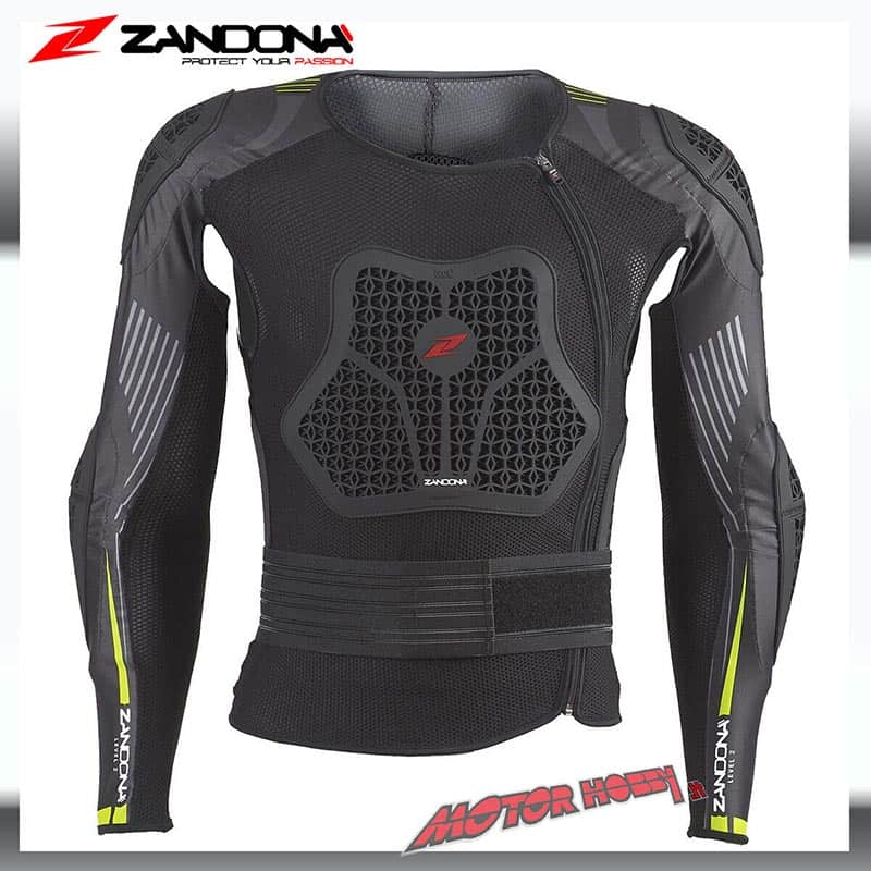 Zandonà PETTORINA CROSS ENDURO QUAD MTB ZANDONA NETCUBE JACKET X7 LIVELLO 2 NERO GIALLO FLUO