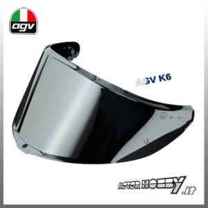 VISIERA CASCO AGV K6 IRIDIUM MPLK GRIGIO A SPECCHIO MAX PINLOCK PRODOTTO ORIGINALE AGV