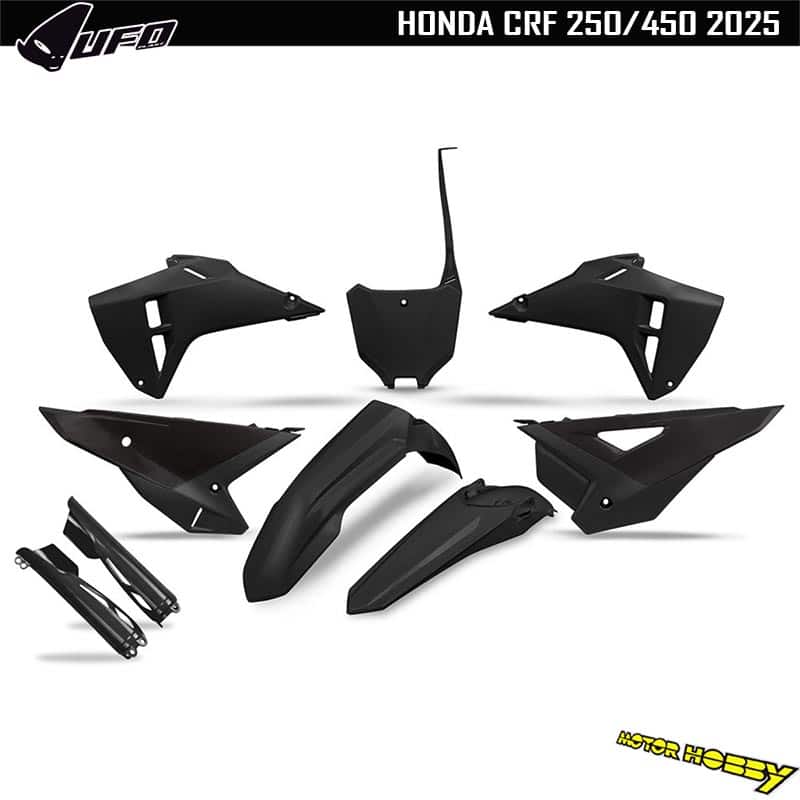 KIT PLASTICHE FULL KIT UFO PLAST HONDA CRF 250 R 2025-26 CRF 450 R 2025-26 NERO