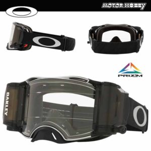 MASCHERA CROSS ENDURO OAKLEY AIRBRAKE ROLL-OFF ABMX TUFF BLOCKS BLACK GUNMETAL