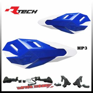 PARAMANI RACETECH CROSS ENDURO RTECH HP3 BLU BIANCO + KIT DI MONTAGGIO