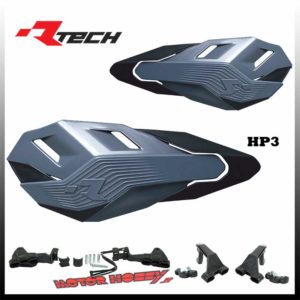 PARAMANI RACETECH CROSS ENDURO RTECH HP3 GRIGIO QUANTUM NERO + KIT DI MONTAGGIO