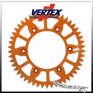 CORONA TRASMISSIONE VERTEX AUTOPULENTE IN ALLUMINIO KTM SX–SXF ECX-EXCF ARANCIO