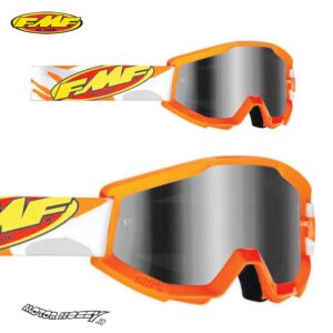 MASCHERA CROSS BAMBINO FMF VISION BY 100% POWERCORE MX ASSAULT GREY MIRROR SILVER LENS