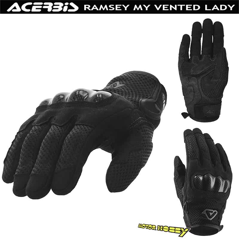 GUANTO ACERBIS DONNA ESTIVO CON PROTEZIONI RAMSEY MY VENTED LADY NERO