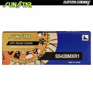 CATENA TRASMISSIONE MOTOCROSS SUNSTAR 428 MXR1 PASSO 428 130 MAGLIE ORO