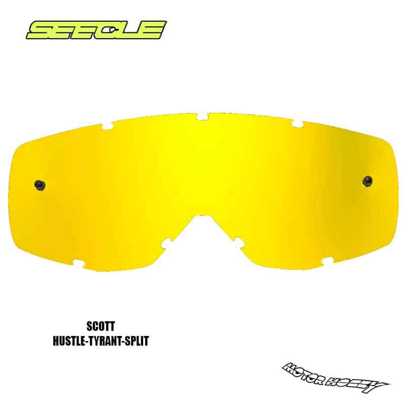 LENTE SEECLE COMPATIBILE CON MASCHERE SCOTT HUSTLE-TYRANT-SPLIT GIALLA YELLOW LENS