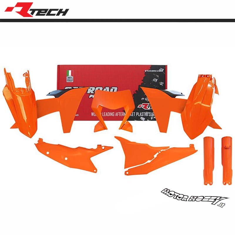 FULL KIT PLASTICHE RTECH KTM EXC EXCF 2024 ARANCIO