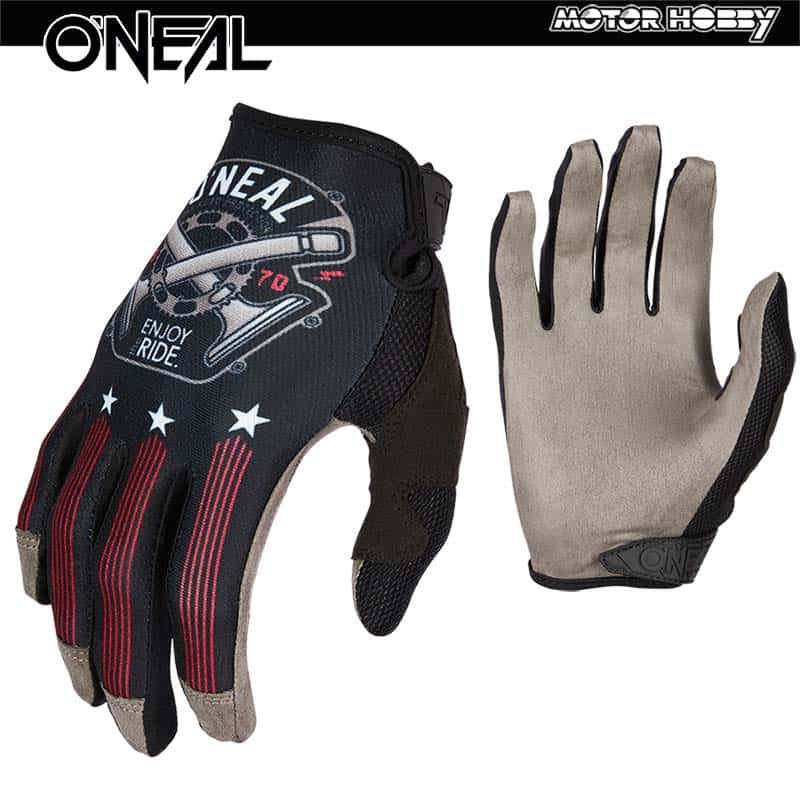 GUANTI CROSS ENDURO ONEAL MAYHEM PISTON V.23 NERO BIANCO ROSSO