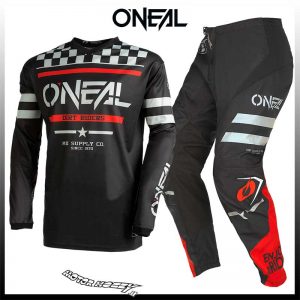 COMPLETO CROSS ENDURO ONEAL ELEMENT RACEWEAR ONEAL SQUADRON BLACK GRAY