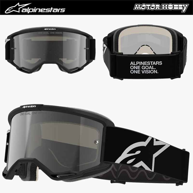 MASCHERA MOTOCROSS ENDURO ALPINESTARS VISION 5 CORP NERO LENTE A SPECCHIO