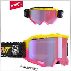 MASCHERA LEATT VELOCITY 4.0 MTB IRIZ 80’S SKULL BLUE UC 26% GIALLO ROSA