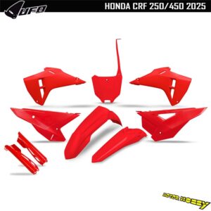 KIT PLASTICHE FULL KIT UFO PLAST HONDA CRF 250 R 2025-2026 CRF 450 R 2025-2026 ROSSO