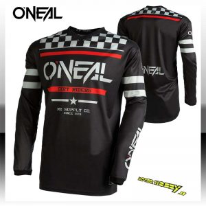 MAGLIA CROSS ENDURO ONEAL ELEMENT SQUADRON JERSEY BLACK GRAY 2022