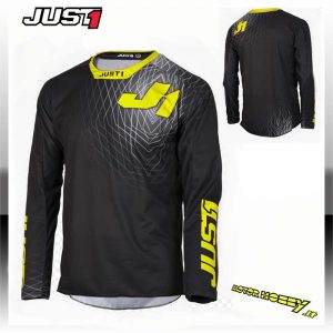 MAGLIA CROSS ENDURO JUST1 JERSEY J-FORCE LIGHTHOUSE GREY-YELLOW FLUO