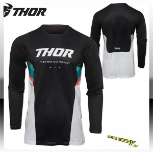 MAGLIA CROSS ENDURO THOR PULSE S22 JERSEY REACT WHITE BLACK 2022