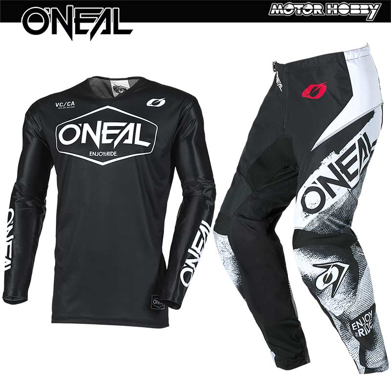 COMPLETO CROSS ENDURO ONEAL ROLLER BIANCO NERO