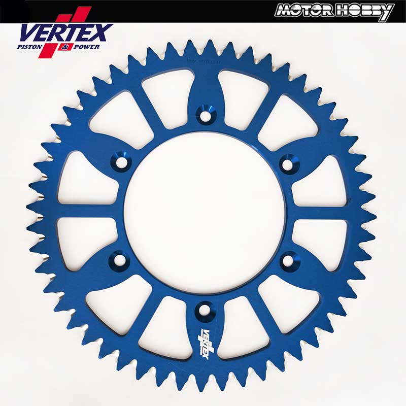 CORONA TRASMISSIONE VERTEX AUTOPULENTE IN ALLUMINIO KTM SX–SXF ECX-ECXF HUSQVARNA 14/26 BLU