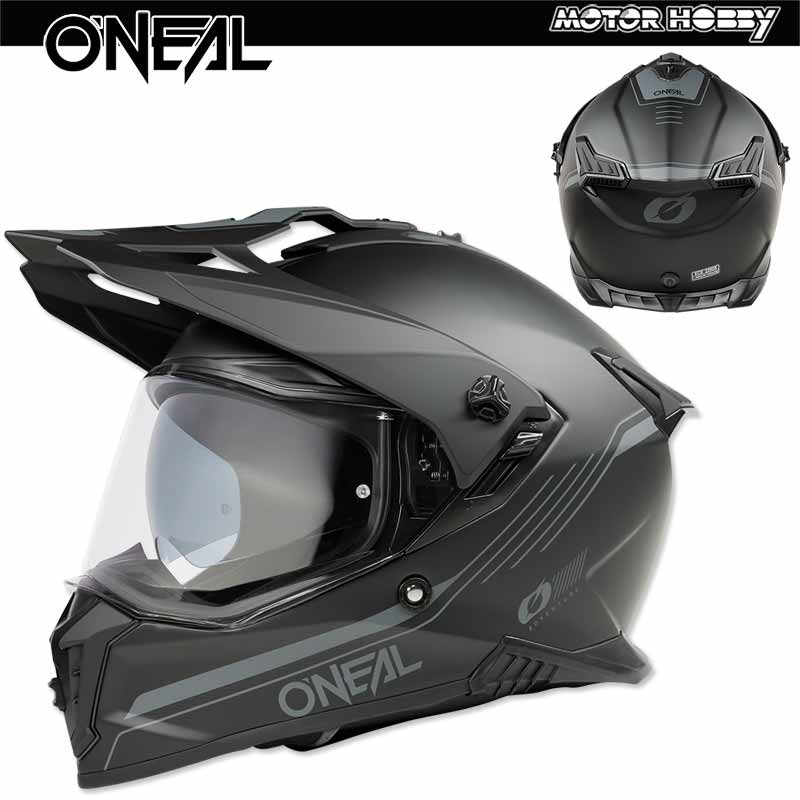 CASCO ENDURO TOURING IN FIBRA ONEAL A-SRS NERO ECE 22.06