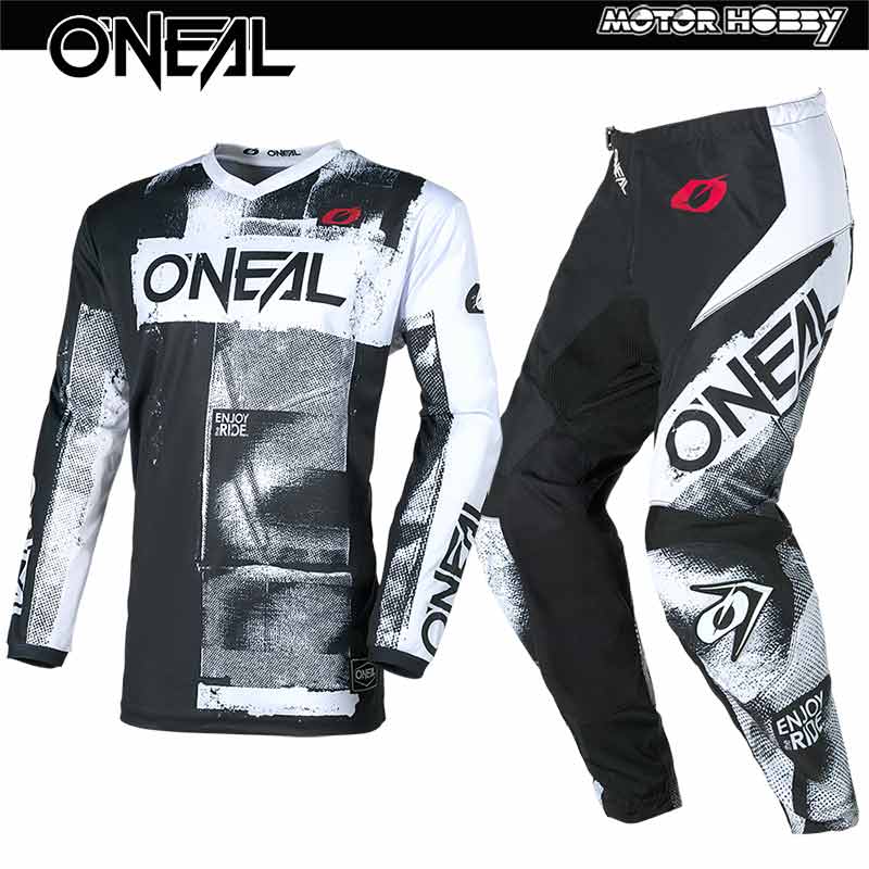 COMPLETO CROSS ENDURO ONEAL ELEMENT ROLLER BLACK WHITE