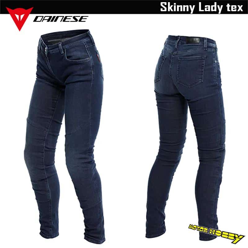 PANTALONI JEANS MOTO DONNA TOURING CON PROTEZIONI DAINESE DENIM BRUSHED SKINNY LADY TEX