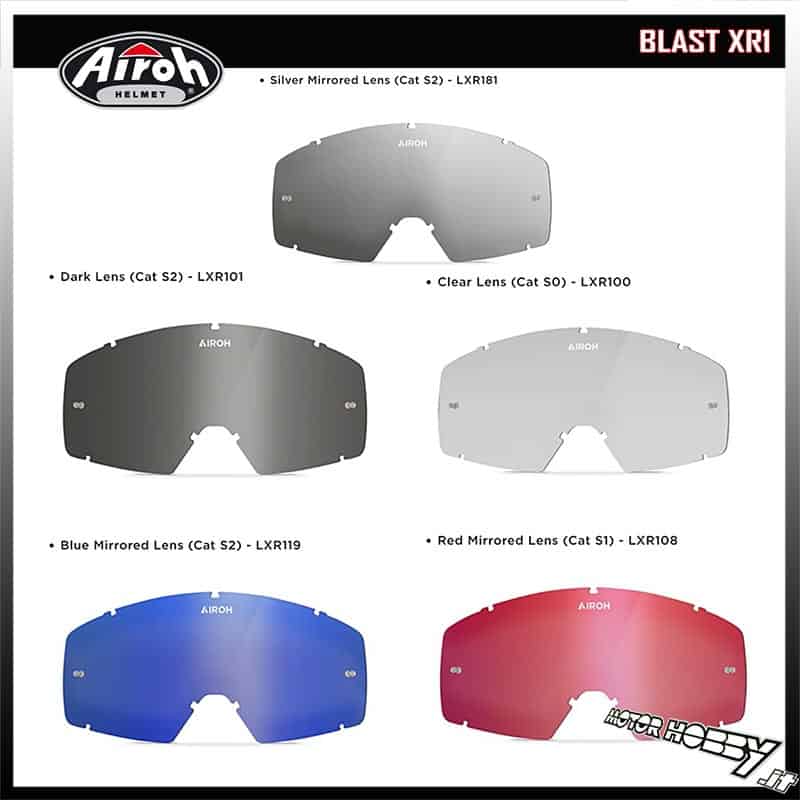LENTI PER MASCHERE CROSS ENDURO AIROH BLAST XR1