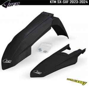 KIT PARAFANGO ANTERIORE POSTERIORE UFO KTM EXC EXCF 2024 NERO
