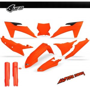 KIT PLASTICHE FULL KIT UFO PLAST KTM SX SX-F 125-250-350-450 2023-2024 ARANCIO FLUO