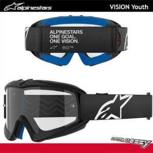 MASCHERA BAMBINO ALPINESTARS VISION YOUTH CORP NERO LENTE CHIARA