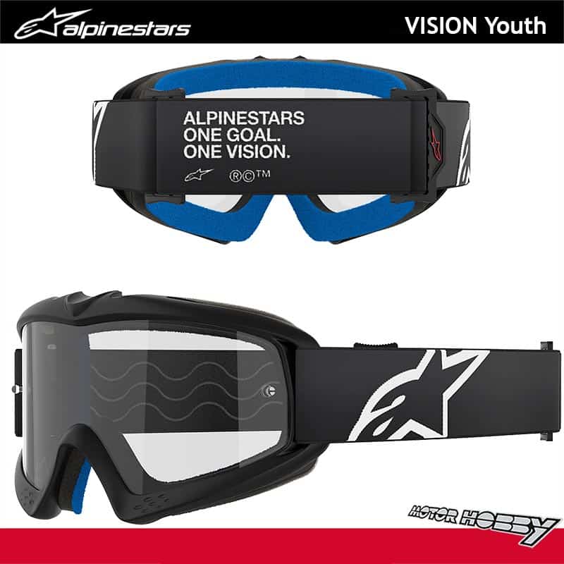 MASCHERA BAMBINO ALPINESTARS VISION YOUTH CORP NERO LENTE CHIARA