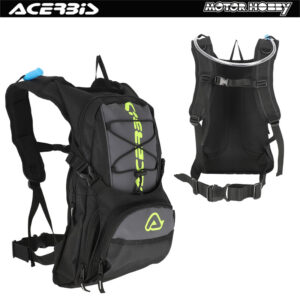 ACERBIS ZAINETTO PORTA BORRACCIA H20 LOGO BACKPACK 10 LITRI TOTALI NERO GIALLO