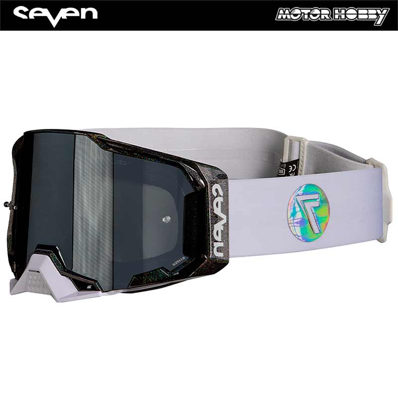 MASCHERA CROSS ENDURO 100% ARMEGA X SEVEN HOLOWAVE LENTE SPECCHIO ULTRA HD GRIGIO