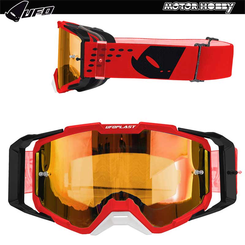 Maschera Cross Enduro Ufo Core 2.0 Lente a Specchio Colore BK