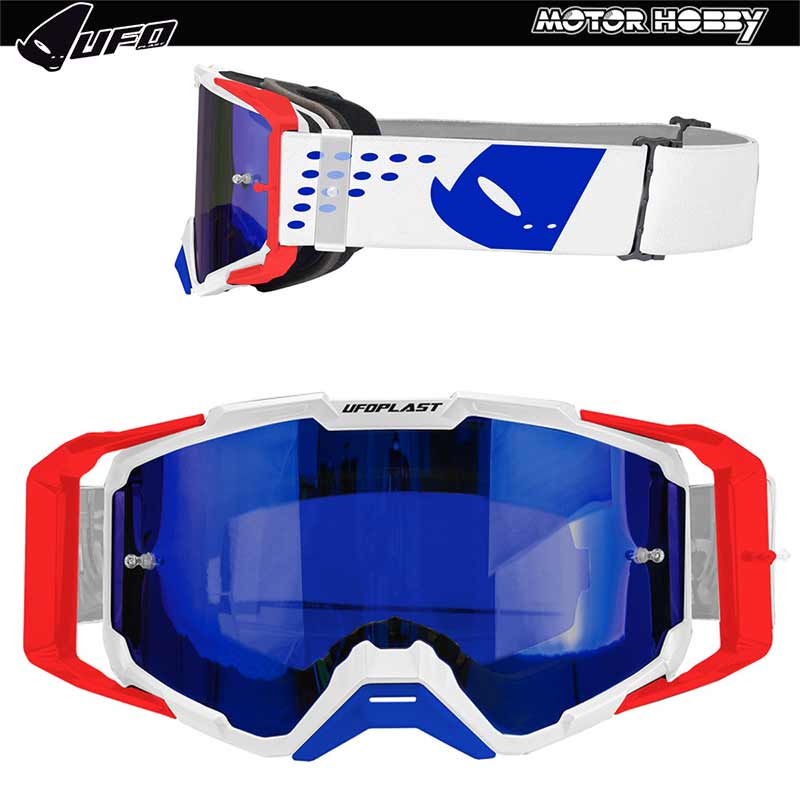 Maschera Cross Enduro Ufo Core 2.0 Lente a Specchio Colore WB