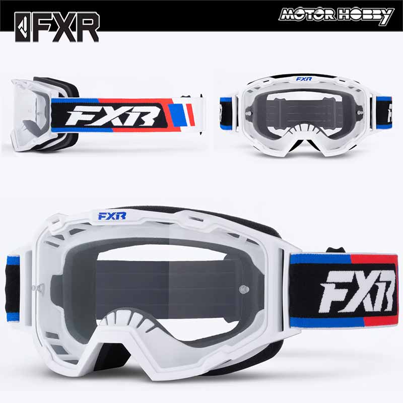 MASCHERA CROSS ENDURO FXR MAVERICK PRIME MX PATRIOT LENTE PRE-CURVATA