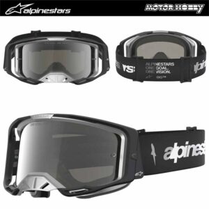 MASCHERA CROSS ENDURO ALPINESTARS VISION 8 AMBER NERO GRIGIO LENTE SPECCHIATA