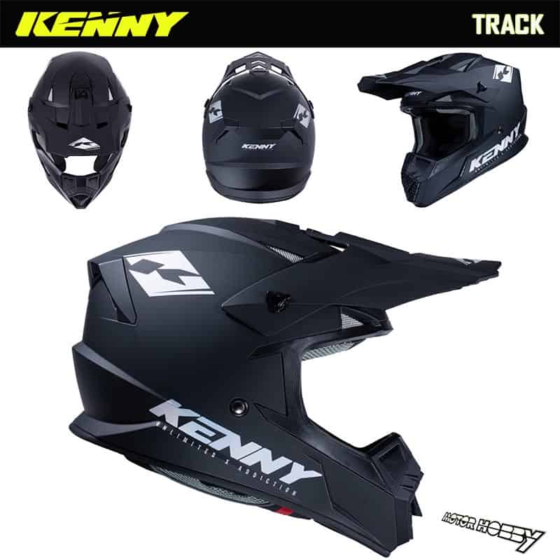 CASCO CROSS ENDURO MOTARD KENNY TRACK NERO OPACO ECE 22.06